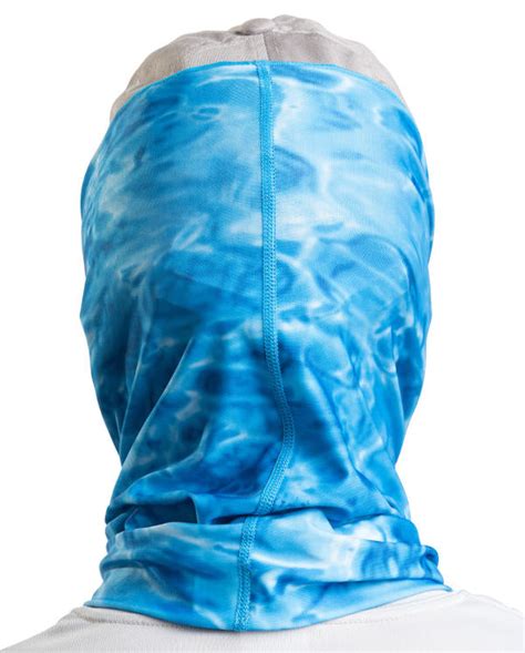 Mens Sun Protection Face Mask Upf 50 Camo Tube Gaiter Aqua Design