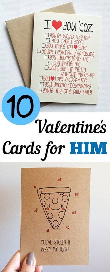 10 Valentines Day Cards for Him More Cards Diy, Diy Valentine's Cards ...