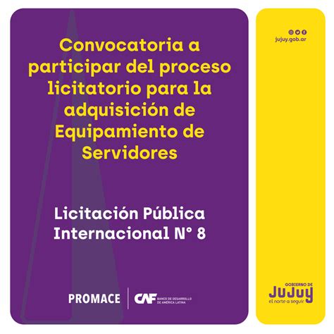 Convocatoria A Participar Del Proceso Licitatorio Para La Adquisici N