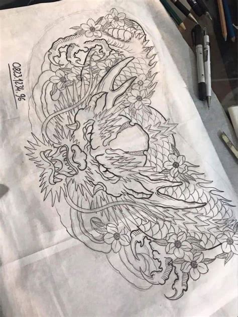 Pin by Jav Tuấn Nguyễn on Rồng 2 Chest tattoo drawings Dragon tattoo