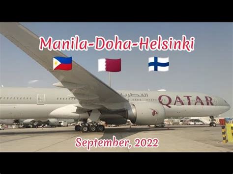 Manila Helsinki Via Doha Qatar September 2022 Qatar Airways