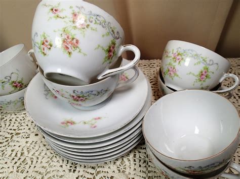 Drink And Barware Home And Living Victoria Bone China 7 Teacups8 Saucers2