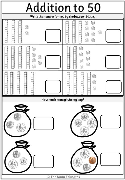 Free Addition Worksheets Year 1 The Mum Educates