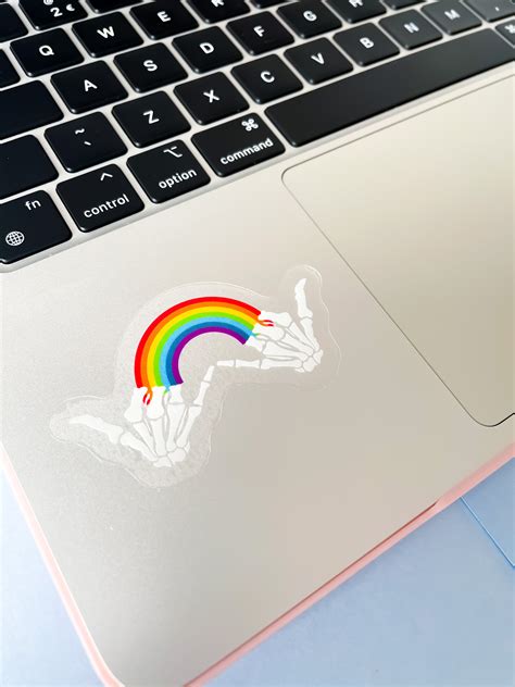 Rainbow Skull Hands Lgbtq Sticker Pride Stickers Rainbow Certified