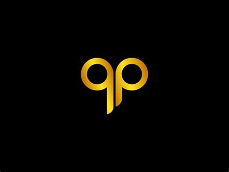 Um Logotipo Preto E Amarelo Para Uma Empresa Chamada Qp Vetor Premium