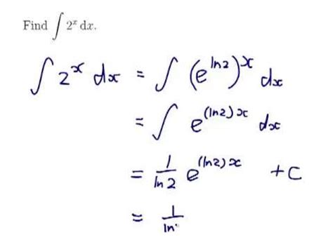 Integration Exponential Rules