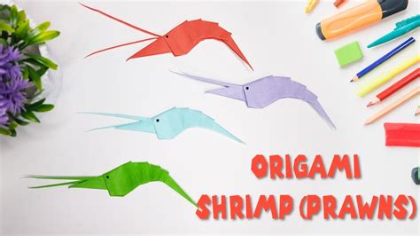 How To Make Origami Shrimp Prawns Easy Cara Membuat Origami Udang