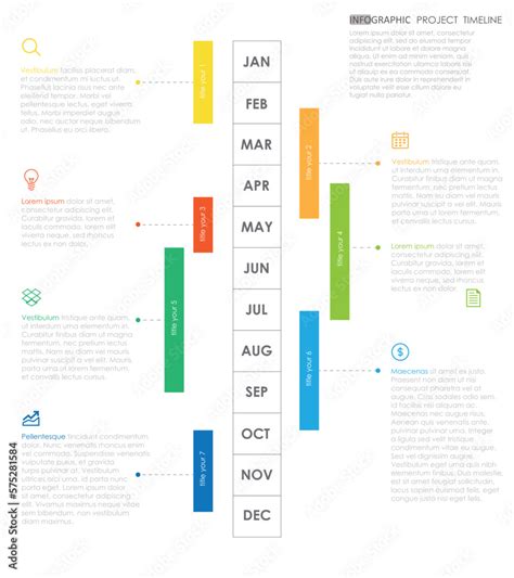 Timeline Project Diagram Infographic Template For Business 12 Months Modern Timeline Diagram