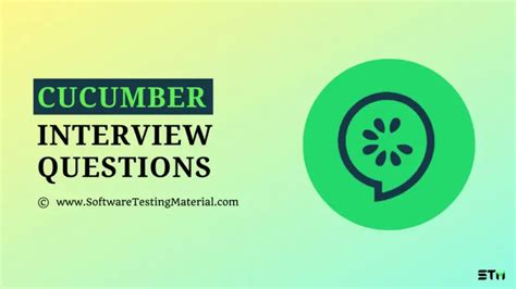 Popular Cucumber Interview Questions Software Testing Material