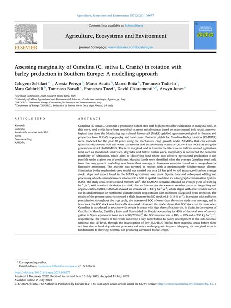 PDF Assessing Marginality Of Camelina C Sativa L Crantz In