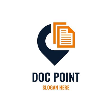 Document Point Logo Design Template Review Search Icon Vector Concept