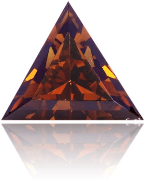 Natural Brown Diamond Triangle 0.92 ct Polished