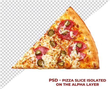 Psd Uma Deliciosa Fatia De Pizza Isolada Na Camada Alfa Psd Premium