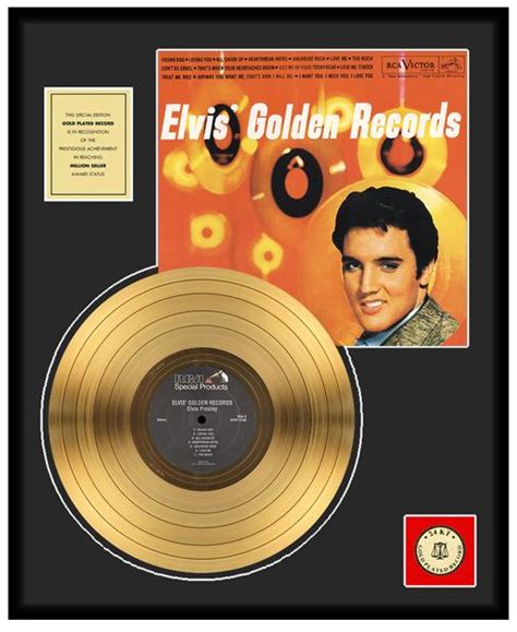 Gold Record Elvis Presley Golden Records Vol 1 Album 24 Kt Gold