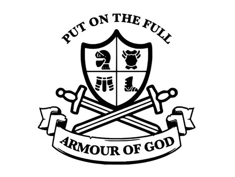 Put On The Full Armor Of God Christian Iron On Vinyl Decal Transfers For T Shirts Sweatshirts