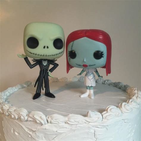 Custom Funko Pop Jack And Sally Wedding Cake Topper Set Disney S The