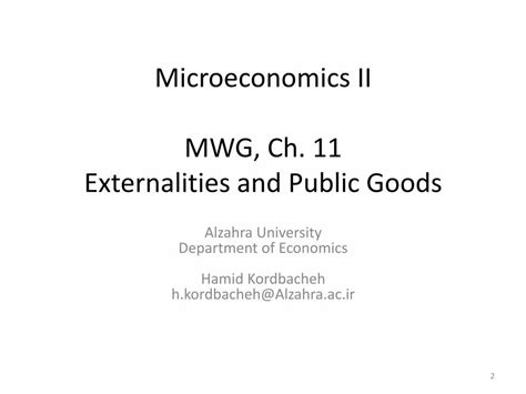 Pdf Microeconomics Ii Mwg Ch Externalities And Public Goods