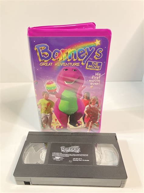 Barney Barneys Great Adventure The Movie Vhs 1998 Clamshell Rare