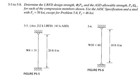 Solved Calculate Lrfd Strength And Asd Strength Using The