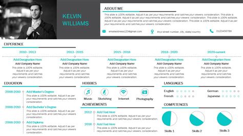 Resume PowerPoint Template Professionals | Creative Resume PPT