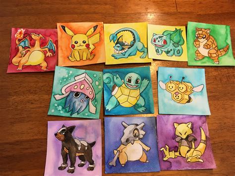 Pokemon watercolor paintings by Kelsey Lovelle | Watercolor paintings ...