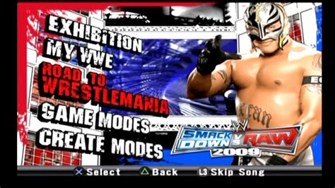 WWE SmackDown Vs Raw 2009 Gameplay PS2 YouTube