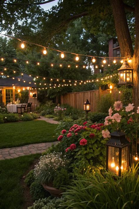 Garden Lighting Ideas With Layered Lighting