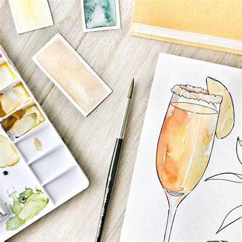 Good Objects Watercolor Painting Drinks More In Stories