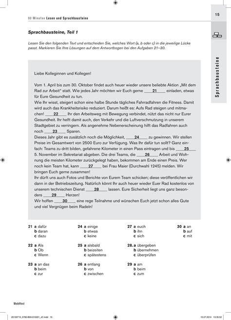 SOLUTION Sprachbausteine Telc B2 C1 Studypool