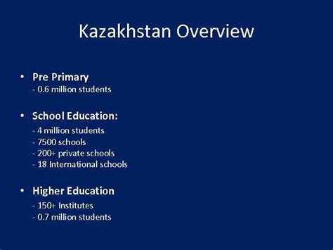 Kazakhstan Overview Pre Primary — 0 6
