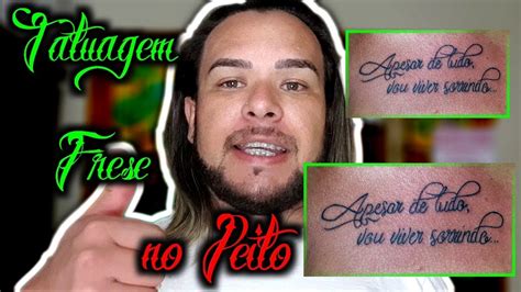 Tatuagem Frase No Peito Iranaldomarques Youtube