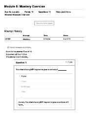 Module Mastery Exercise Pdf Course Hero