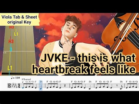 JVKE This Is What Heartbreak Feels Like Viola Tab Sheet YouTube