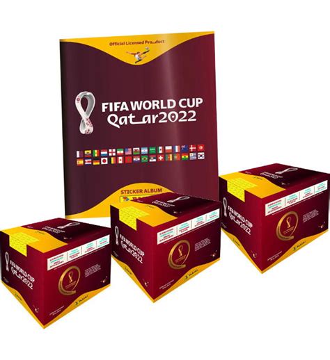 Panini World Cup 2022 Cromos Álbum 3 Cajas 150 Sobres Versión