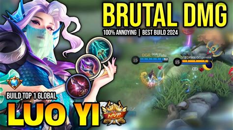 LUO YI BEST BUILD 2024 BUILD TOP GLOBAL LUO YI GAMEPLAY MOBILE