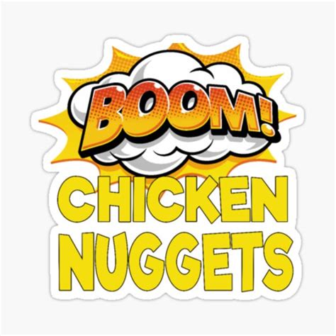 Boom Chicken Nuggets Retro Boom Chicken Nuggets Sticker For Sale By