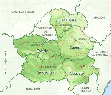 Castilla la Mancha Map Information | Map of Spain Pictures and Information