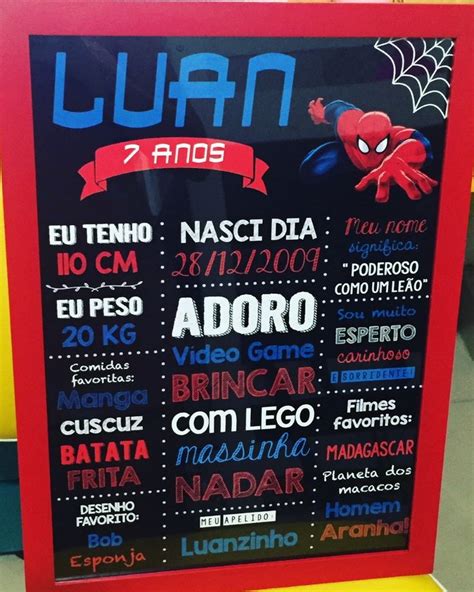 Chalkboard Homem Aranha Quadro Lousa Elo7 Produtos Especiais