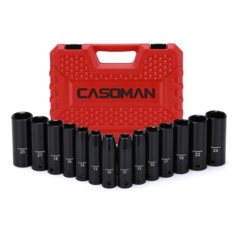 Buy Casoman 12 Inch Drive Deep Impact Socket Set Metric Cr V 6 Point 10 Mm 24 Mm 14