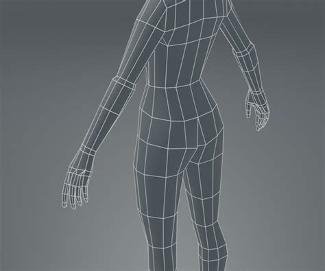 Artstation Female Body Base Mesh 3d Model 1000 Polygons Game Assets