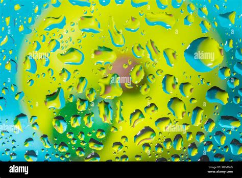 Water Drops On A Glass Surface Stock Photo Alamy