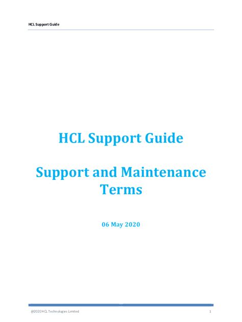 Fillable Online Hcl Support Guide Fax Email Print Pdffiller