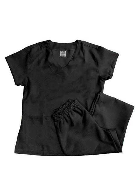 Pijama Cirúrgico Preto Feminino Garbardine Oferta Especial Para Você Só