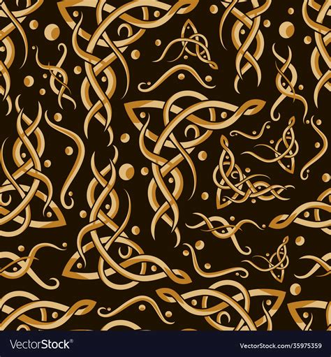 Vikings Abstract Vintage Seamless Pattern Vector Image