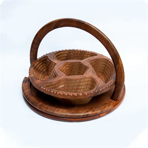 Handmade Carved Dry Fruit Basket Wooden Basket Wooden Bowl Etsy