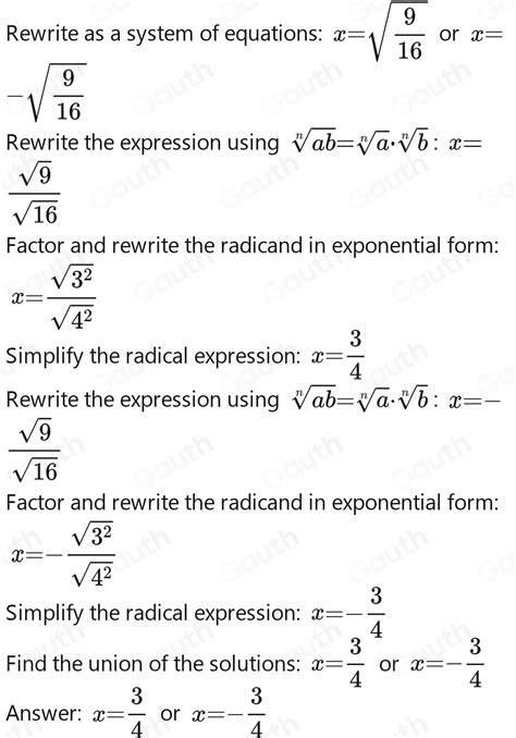 Solved What Is The First Step In Solving The Quadratic Equation X2 916 ？ Take The Square