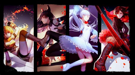 Wallpaper 1920x1080 Px Black Blake Belladonna Red Rooster Teeth Ruby Rose Rwby Sexy