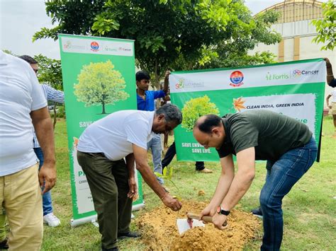 Tree Plantation Drive Organized By Fortis Cancer Institute In