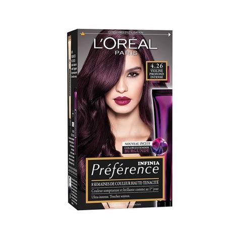 Coloration Permanente Préférence Loreal Paris 426 Toscane Violine Burgundy Loreal Hair