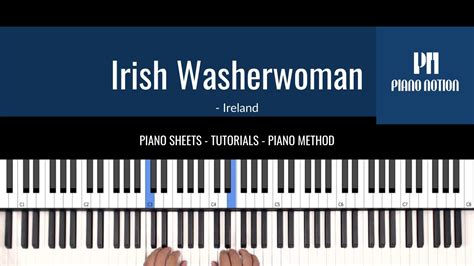 Irish Washerwoman Folk Easy Sheet Music Piano Solo Tutorial